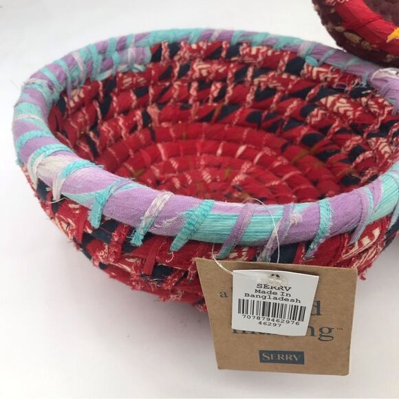 SERRY Set of 3 Chandi Colorful Recycled Sari Sustainable Woven Basket Set NEW - Picture 7 of 16